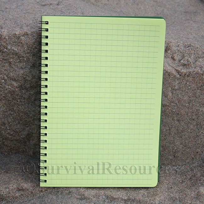 Rothco Waterproof All Weather 6"x8" Notebook Writing Paper Green #463 