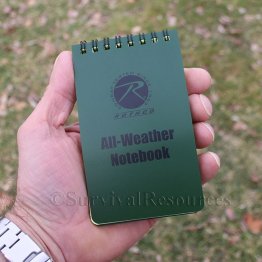 3" x 5" All Weather Notebook - Green