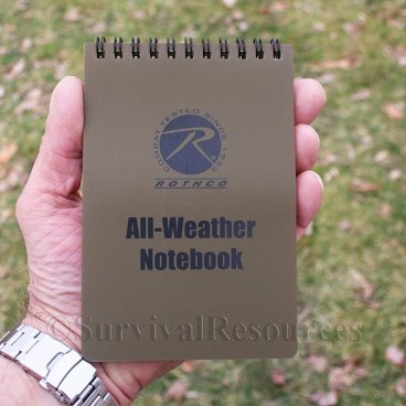 4" x 6" All Weather Notebook - Brown