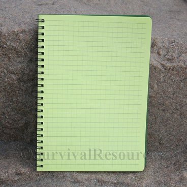 6" x 8" All Weather Notebook - Green