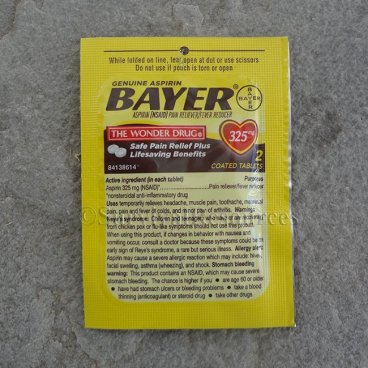 Bayer Aspirin - 4 Packets of 2 Tablets