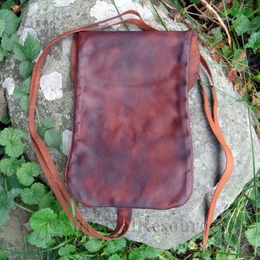 Leather Tinder Bag - Back View
