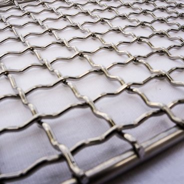 Real close up of mesh grid